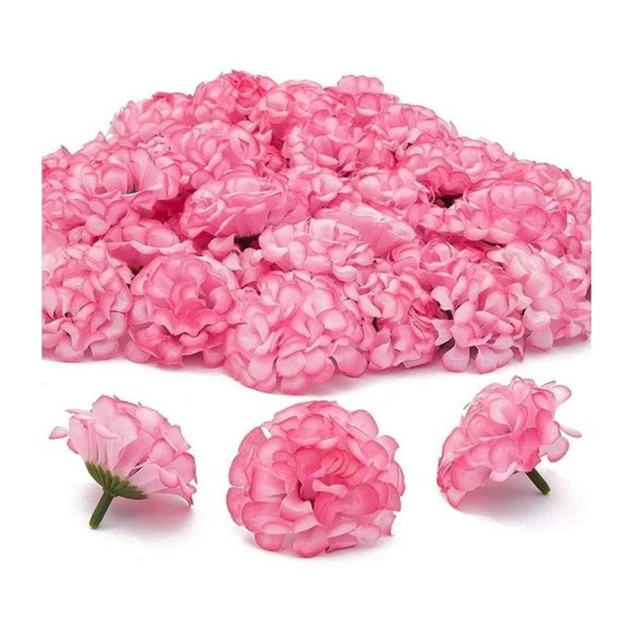 Other - 60 count | Pink Hydrangeas Silk Flower Heads 1.5 inches Wedding Centerpiece Bouq